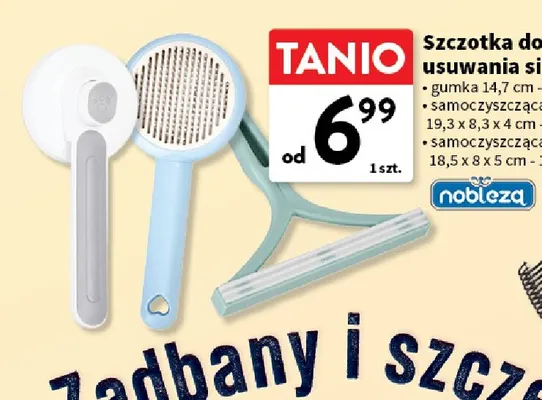 Szczotka do usuwania sierści samoczyszcząca 18,5x8x5 cm Nobleza promocja w Intermarche