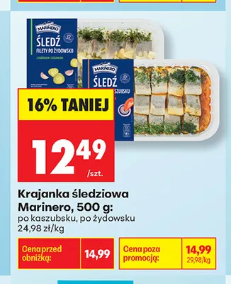 Krajanka śledziowa po żydowsku Marinero promocja w Biedronka
