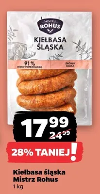 Kiełbasa śląska Mistrz Rohus promocja w Netto