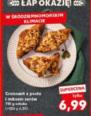 Croissant z pesto i miksem serów promocja w Kaufland