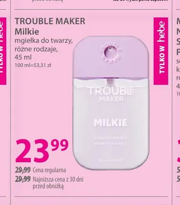 Mgiełka do twarzy Milkie Trouble Maker promocja w Hebe