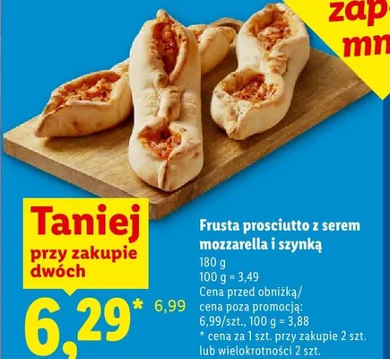 Frusta prosciutto z serem mozzarella i szynką promocja w Lidl