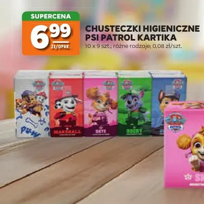Chusteczki higieniczne Psi Patrol Kartika 10-pak promocja w Stokrotka