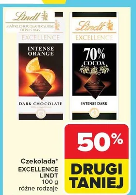 Czekolada Excellence Lindt promocja w Carrefour