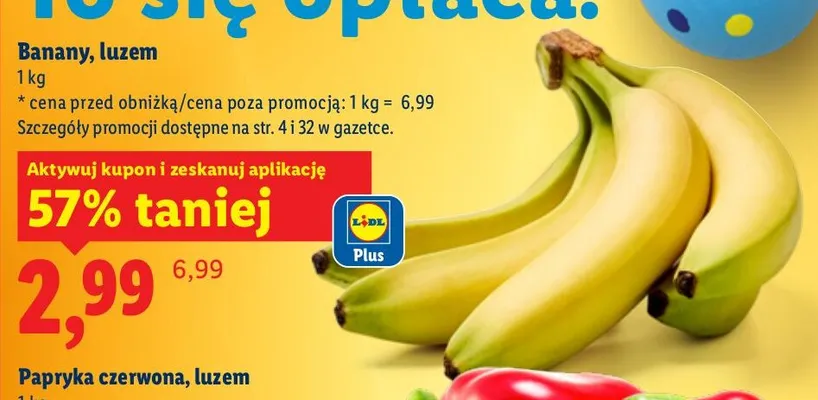 Banany, luzem promocja w Lidl