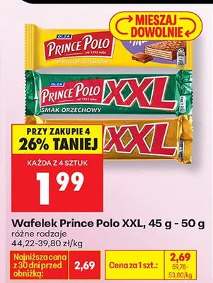 Wafelek XXL różne rodzaje promocja w Biedronka