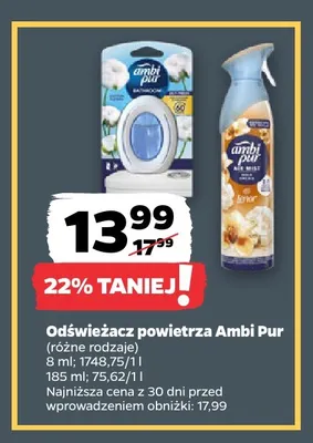 Odświeżacz powietrza Ambi Pur Bathroom promocja w Netto