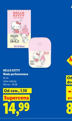 Woda perfumowana Hello Kitty promocja w Lidl