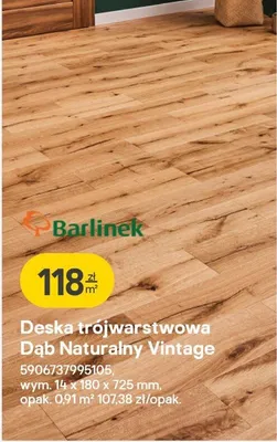 Deska trójwarstwowa Dąb Naturalny Vintage promocja w Castorama