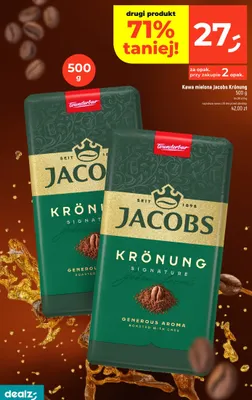 Kawa mielona Jacobs Krönung promocja w Dealz
