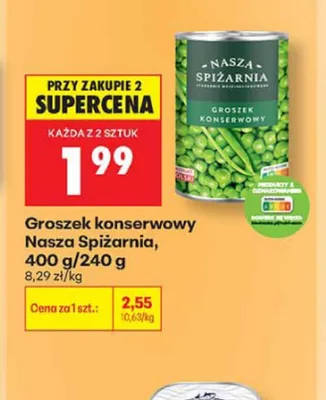 Groszek konserwowy Nasza Spiżarnia promocja w Biedronka