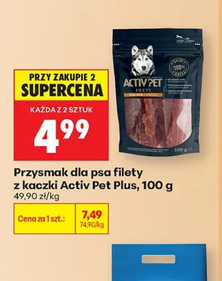Przysmak dla psa filety z kaczki Activ Pet Plus 100g promocja w Biedronka