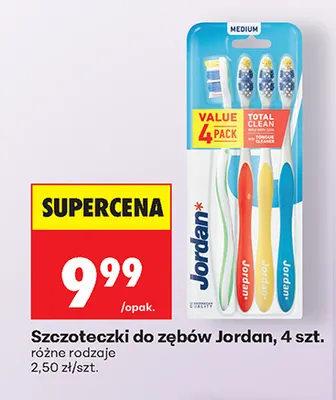 Szczoteczki do zębów Jordan 4-pak promocja w Biedronka