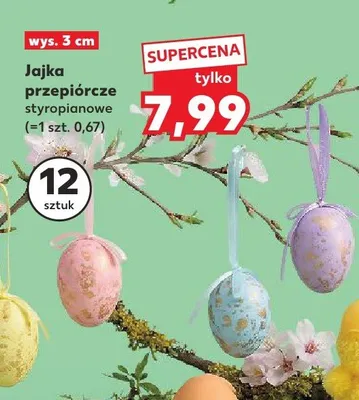Jajka przepiórcze styropianowe 12 szt. promocja w Kaufland