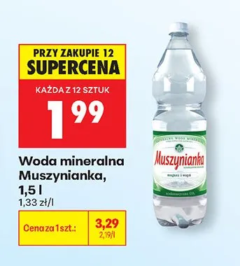 Woda mineralna Muszynianka promocja w Biedronka