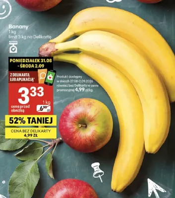 Banany promocja w Delikatesy Centrum