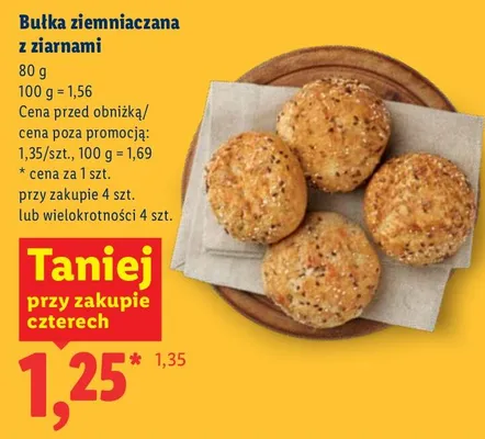 Bułka ziemniaczana z ziarnami promocja w Lidl