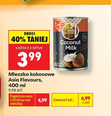 Mleczko kokosowe Asia Flavours promocja w Biedronka