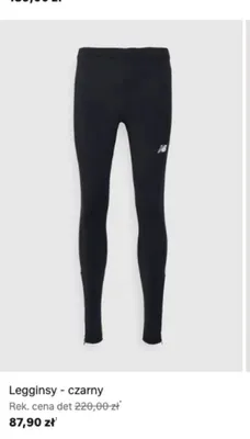 Legginsy New Balance czarne promocja w Lounge by Zalando