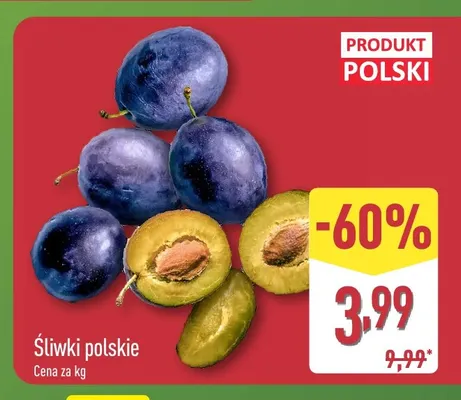 Śliwki polskie promocja w Aldi