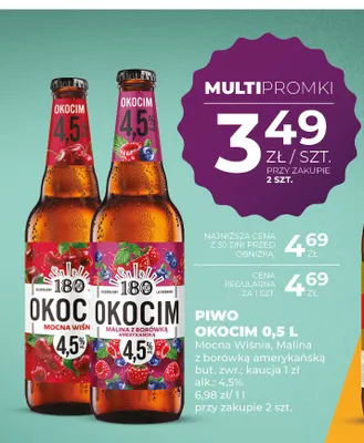Piwo Okocim Mocna Wiśnia promocja w Duży Ben