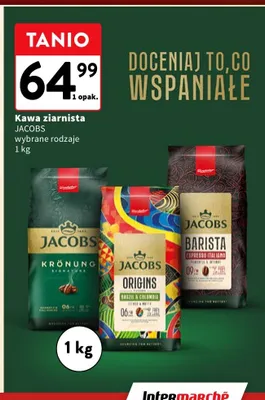 Kawa ziarnista Jacobs Origins Brazil & Colombia promocja w Intermarche