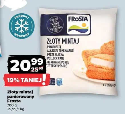 Złoty mintaj panierowany Frosta promocja w Netto