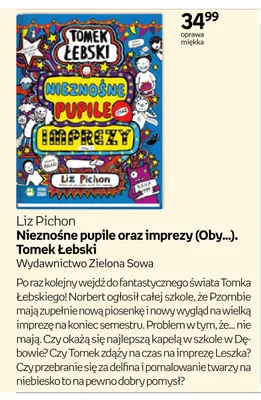Książka Nieznośne pupile oraz imprezy (Oby...). Tomek Łebski Liz Pichon promocja w Empik