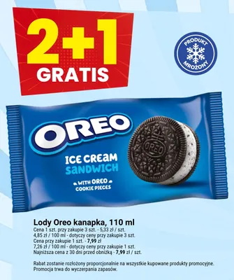 Lody Oreo kanapka promocja w Twój Market