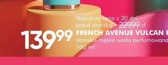 Woda perfumowana damsko-męska French Avenue Vulcan Feu promocja w Super-Pharm