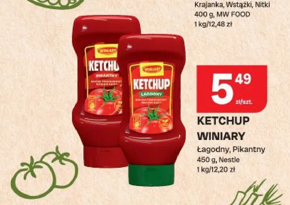 Ketchup Winiary Łagodny promocja w Chorten