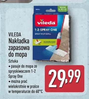 Nakładka zapasowa do mopa 1-2 Spray One Vileda promocja w Aldi