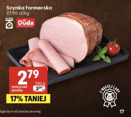 Szynka farmerska Duda promocja w Delikatesy Centrum