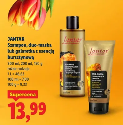 Szampon z esencją bursztynową promocja w Lidl