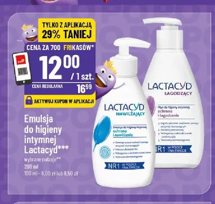 Emulsja do higieny intymnej Lactacyd Nawilżający promocja w POLOmarket
