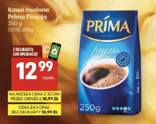 Kawa mielona Prima Finezja promocja w Delikatesy Centrum