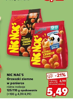 Orzeszki ziemne w panierce Nic Nac's The Double Crunch Peanuts promocja w Kaufland