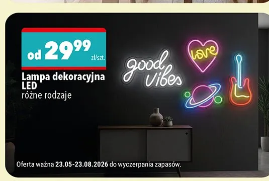 Lampa dekoracyjna LED promocja w Biedronka