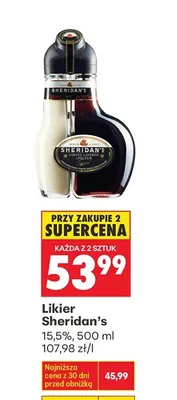 Likier Sheridan's promocja w Biedronka