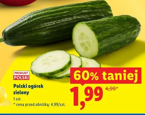 Ogórek zielony polski promocja w Lidl