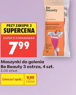 Maszynki do golenia Be Beauty 3 ostrza promocja w Biedronka