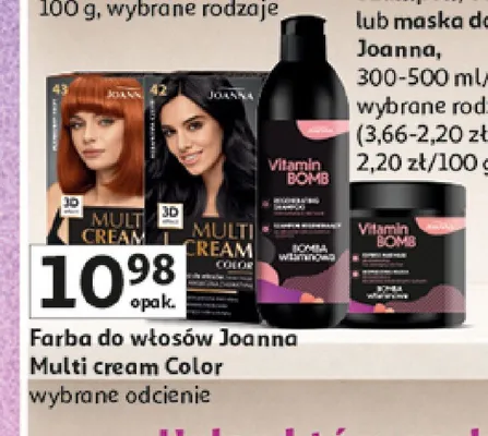 Farba do włosów Joanna Multi Cream Color promocja w Auchan