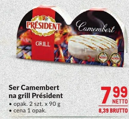 Ser Camembert na grill Président promocja w Makro