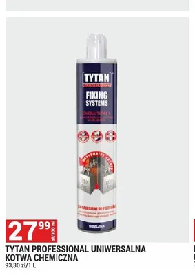 Uniwersalna kotwa chemiczna Tytan Professional promocja w Merkury Market