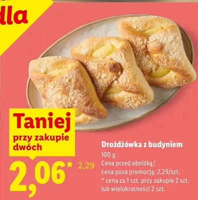 Drożdżówka z budyniem promocja w Lidl