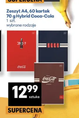 Zeszyt A4 60 kartek 70 g Hybrid Coca-Cola promocja w Delikatesy Centrum