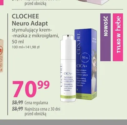 Stymulujący krem-maska z mikroigłami CLOCHEE Neuro Adapt promocja w Hebe