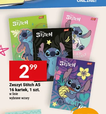 Zeszyt Stitch A5 16 kartek promocja w Twój Market