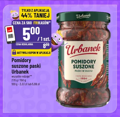 Pomidory suszone paski Urbanek promocja w POLOmarket