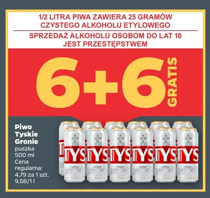 Piwo Tyskie Gronie promocja w Netto